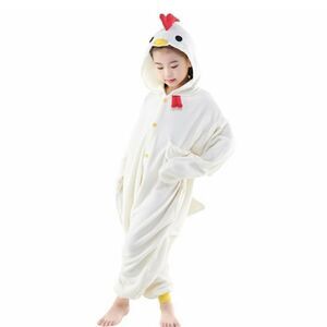 NEWCOSPLAY Unisex Cozy Fleece Chicken Pajamas Costume Size 5